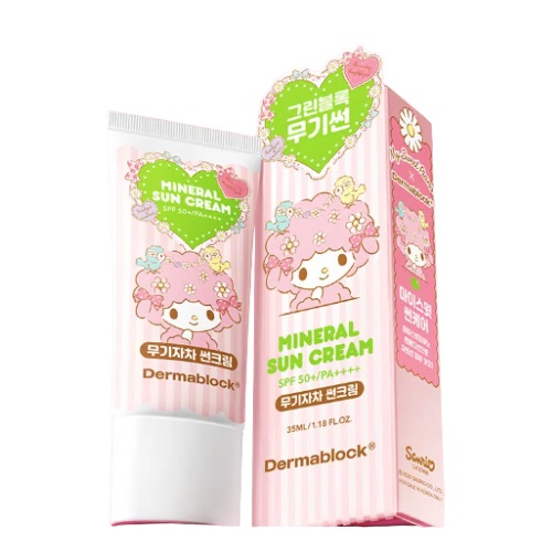 [DAISO] Dermablock Mineral Sun Cream SPF50+PA++++35ml (My Sweet Piano)